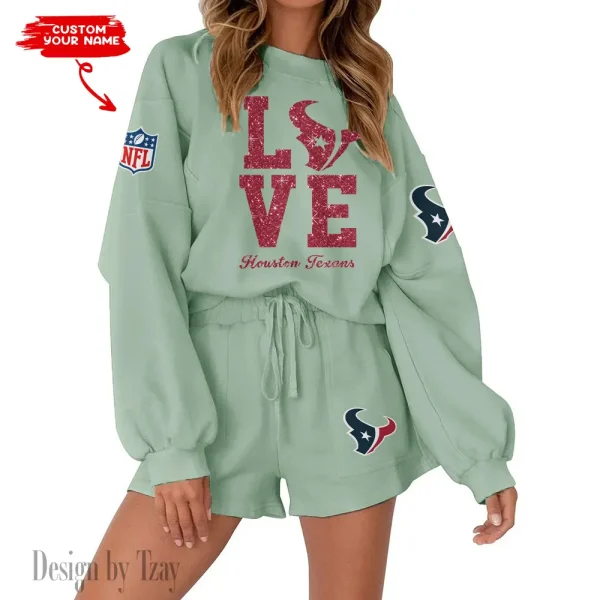 Houston Texans Fashionable Casual Women's Sweatsuit New 2025 SPTW2POSS109 - Image 5