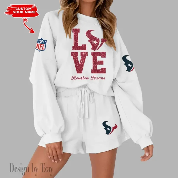 Houston Texans Fashionable Casual Women's Sweatsuit New 2025 SPTW2POSS109 - Image 6