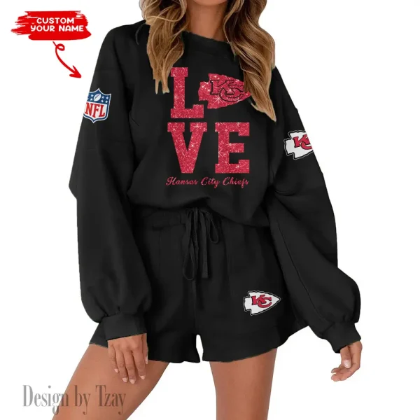 Kansas City Chiefs Fashionable Casual Women's Sweatsuit New 2025 SPTW2POSS112 - Image 7