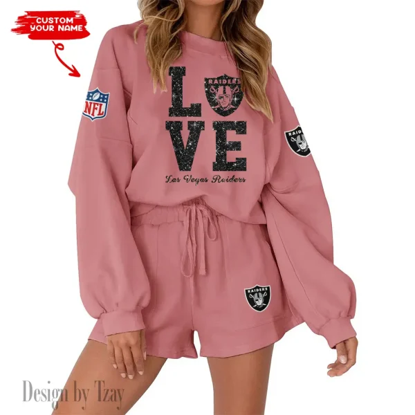 Las Vegas Raiders Fashionable Casual Women's Sweatsuit New 2025 SPTW2POSS113