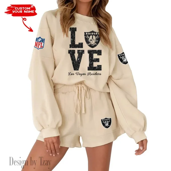 Las Vegas Raiders Fashionable Casual Women's Sweatsuit New 2025 SPTW2POSS113 - Image 2