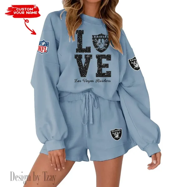 Las Vegas Raiders Fashionable Casual Women's Sweatsuit New 2025 SPTW2POSS113 - Image 3