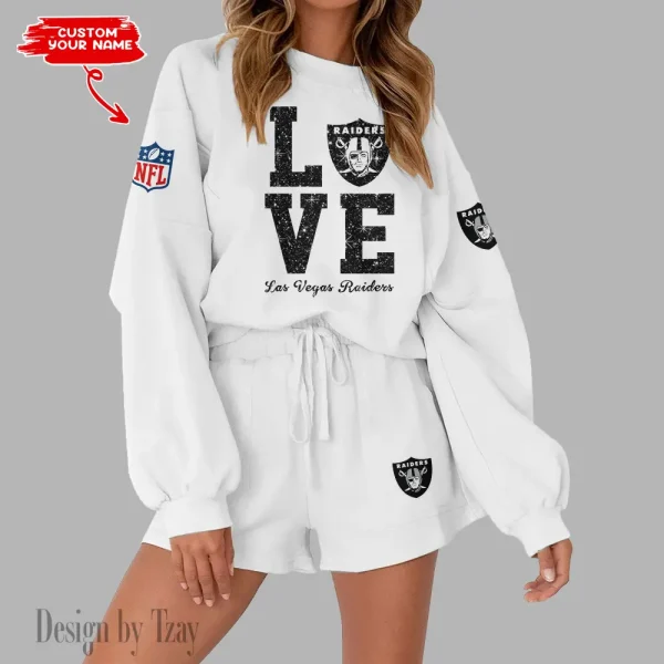 Las Vegas Raiders Fashionable Casual Women's Sweatsuit New 2025 SPTW2POSS113 - Image 6