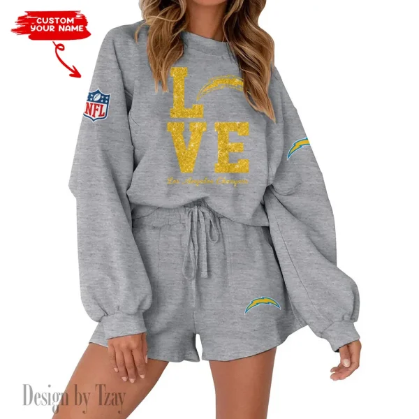 Los Angeles Chargers Fashionable Casual Women's Sweatsuit New 2025 SPTW2POSS114 - Image 2