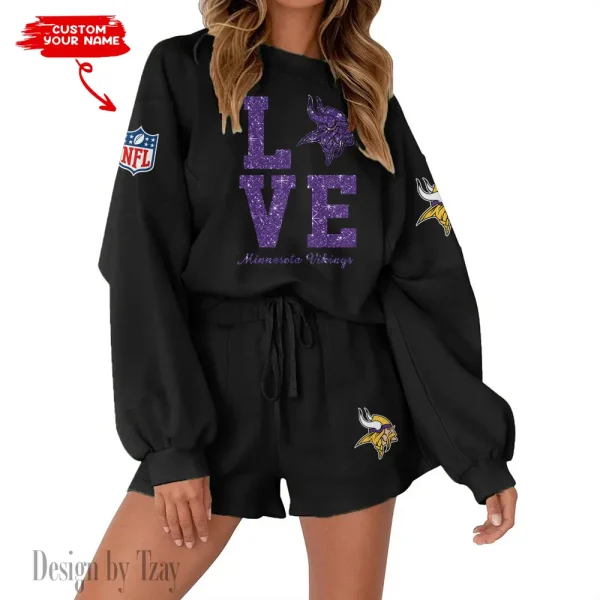 Minnesota Vikings Fashionable Casual Women's Sweatsuit New 2025 SPTW2POSS117