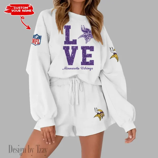 Minnesota Vikings Fashionable Casual Women's Sweatsuit New 2025 SPTW2POSS117 - Image 2