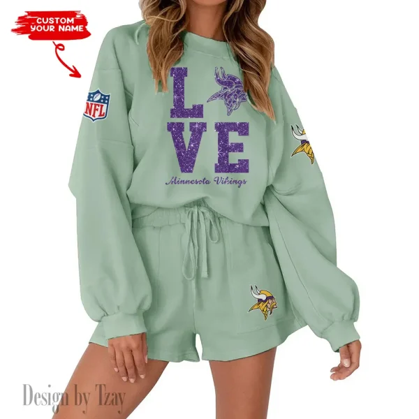 Minnesota Vikings Fashionable Casual Women's Sweatsuit New 2025 SPTW2POSS117 - Image 3