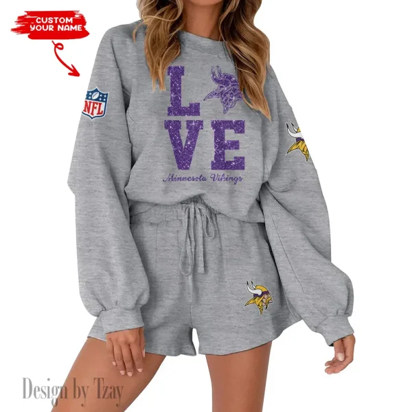 Minnesota Vikings Fashionable Casual Women's Sweatsuit New 2025 SPTW2POSS117 - Image 4