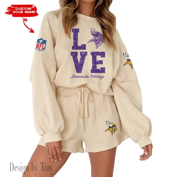 Minnesota Vikings Fashionable Casual Women's Sweatsuit New 2025 SPTW2POSS117 - Image 6