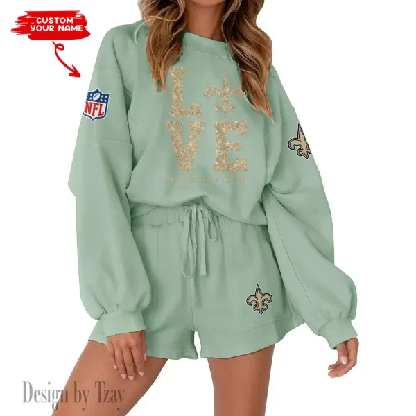 New Orleans Saints Fashionable Casual Women's Sweatsuit New 2025 SPTW2POSS119 - Image 2