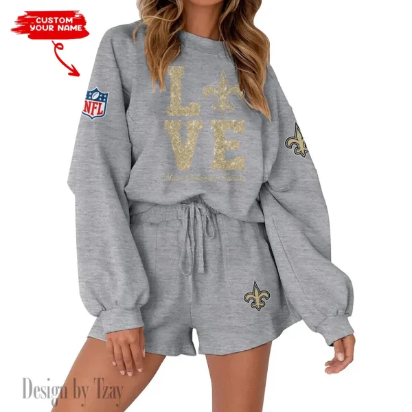 New Orleans Saints Fashionable Casual Women's Sweatsuit New 2025 SPTW2POSS119 - Image 3