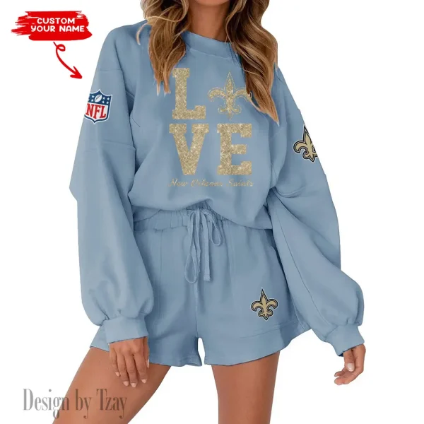New Orleans Saints Fashionable Casual Women's Sweatsuit New 2025 SPTW2POSS119 - Image 4