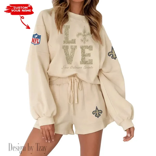 New Orleans Saints Fashionable Casual Women's Sweatsuit New 2025 SPTW2POSS119 - Image 5