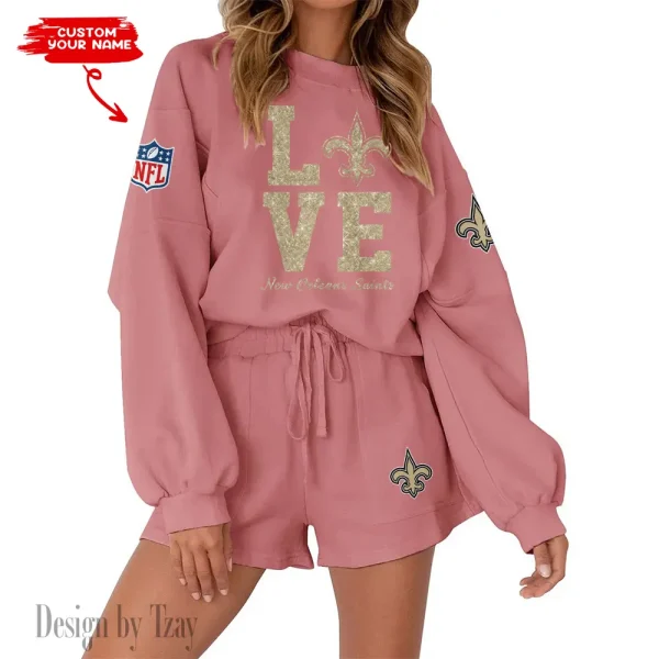 New Orleans Saints Fashionable Casual Women's Sweatsuit New 2025 SPTW2POSS119 - Image 6