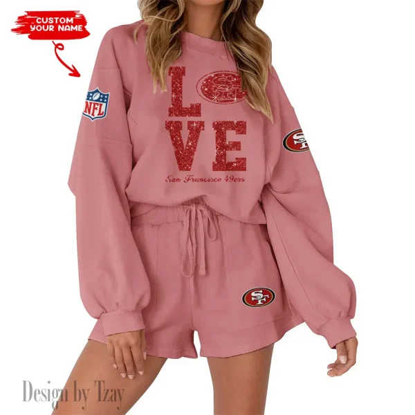 San Francisco 49ers Fashionable Casual Women's Sweatsuit New 2025 SPTW2POSS124