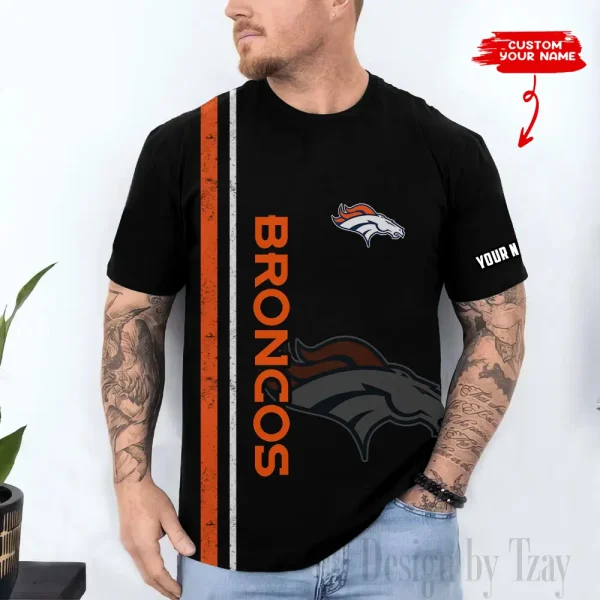 Denver Broncos Trendy Men's 3D Printed T-shirt Fashion O-neck 2025 AZTS1507