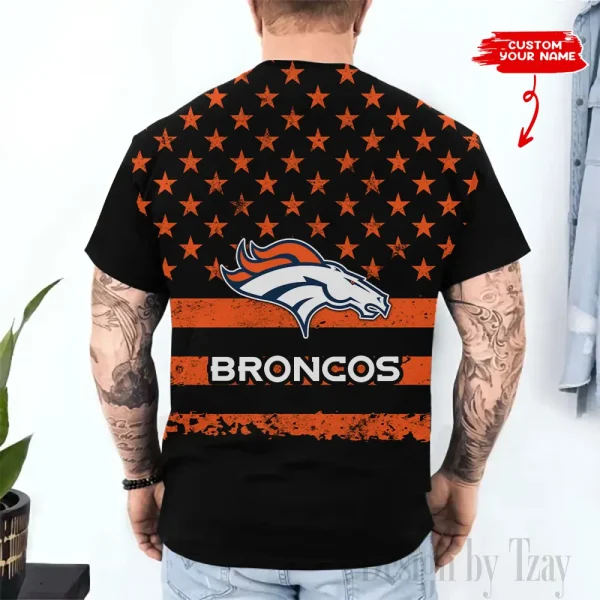 Denver Broncos Trendy Men's 3D Printed T-shirt Fashion O-neck 2025 AZTS1507 - Image 2