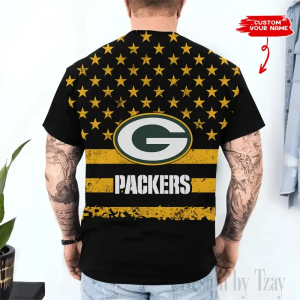 Green Bay Packers Trendy Men's 3D Printed T-shirt Fashion O-neck 2025 AZTS1509 - Image 2