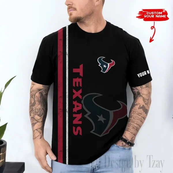 Houston Texans Trendy Men's 3D Printed T-shirt Fashion O-neck 2025 AZTS1510