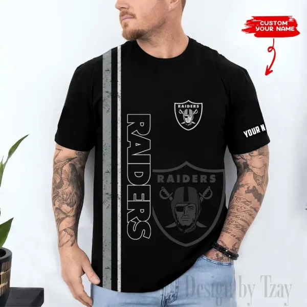 Las Vegas Raiders Trendy Men's 3D Printed T-shirt Fashion O-neck 2025 AZTS1514