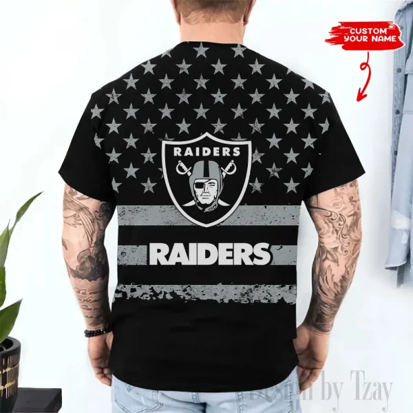 Las Vegas Raiders Trendy Men's 3D Printed T-shirt Fashion O-neck 2025 AZTS1514 - Image 2