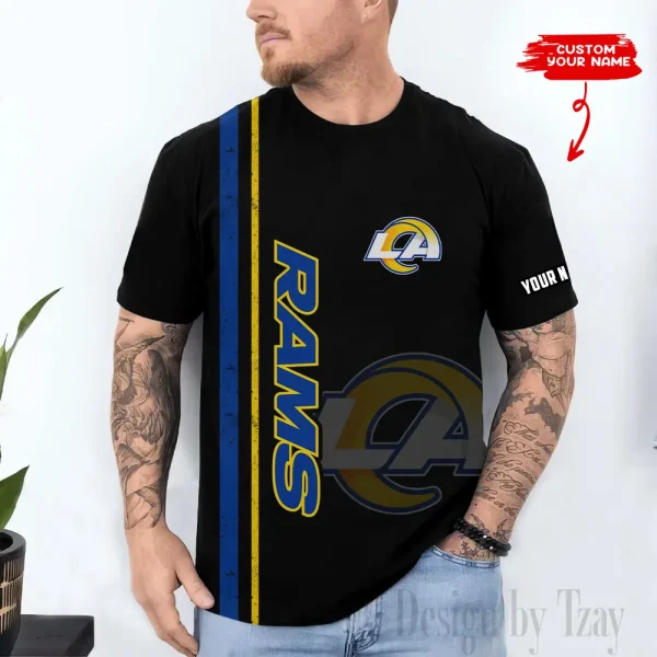 Los Angeles Rams Trendy Men's 3D Printed T-shirt Fashion O-neck 2025 AZTS1516