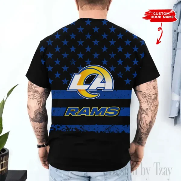 Los Angeles Rams Trendy Men's 3D Printed T-shirt Fashion O-neck 2025 AZTS1516 - Image 2