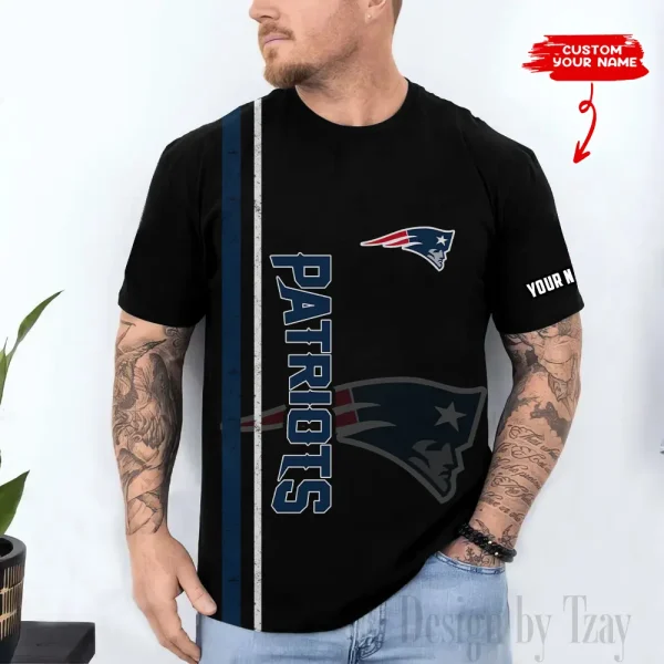 New England Patriots Trendy Men's 3D Printed T-shirt Fashion O-neck 2025 AZTS1519