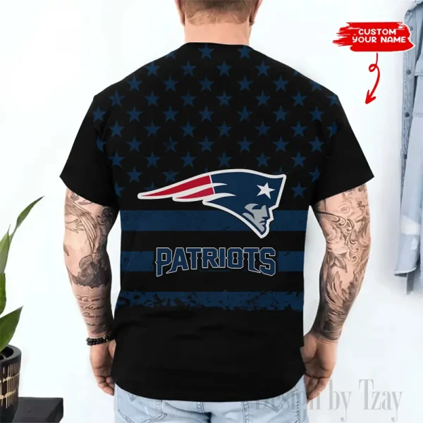 New England Patriots Trendy Men's 3D Printed T-shirt Fashion O-neck 2025 AZTS1519 - Image 2