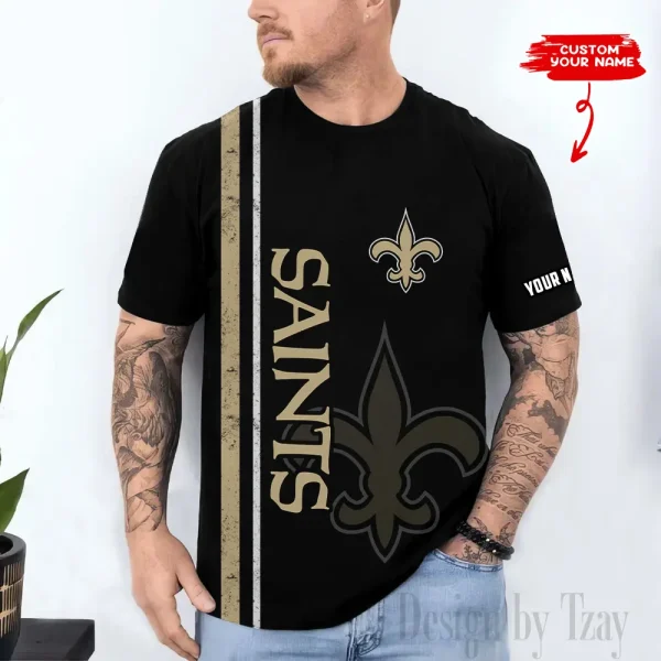 New Orleans Saints Trendy Men's 3D Printed T-shirt Fashion O-neck 2025 AZTS1520