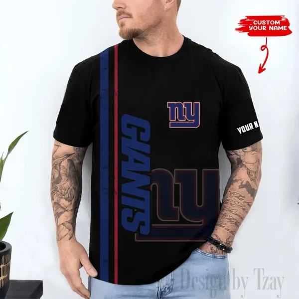 New York Giants Trendy Men's 3D Printed T-shirt Fashion O-neck 2025 AZTS1521