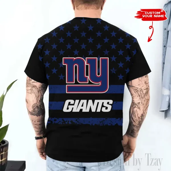New York Giants Trendy Men's 3D Printed T-shirt Fashion O-neck 2025 AZTS1521 - Image 2