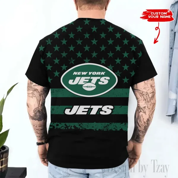 New York Jets Trendy Men's 3D Printed T-shirt Fashion O-neck 2025 AZTS1522 - Image 2