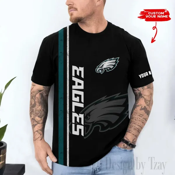 Philadelphia Eagles Trendy Men's 3D Printed T-shirt Fashion O-neck 2025 AZTS1523