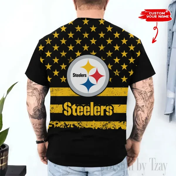 Pittsburgh Steelers Trendy Men's 3D Printed T-shirt Fashion O-neck 2025 AZTS1524 - Image 2