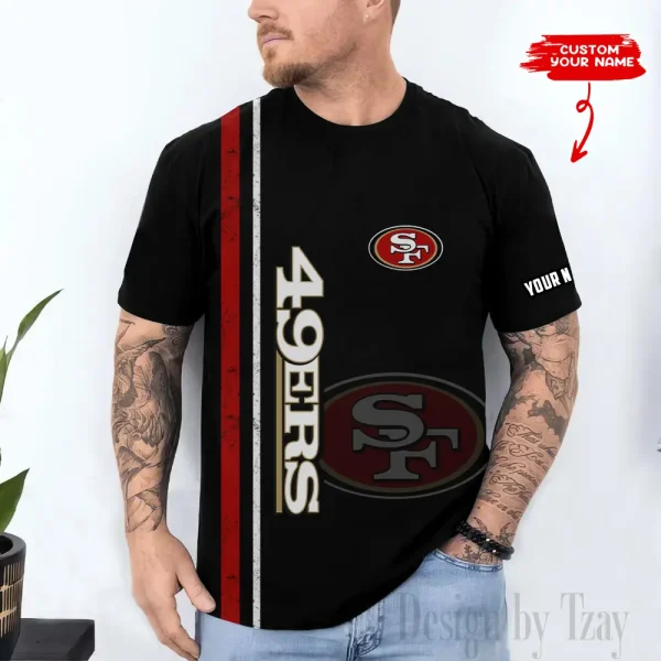 San Francisco 49ers Trendy Men's 3D Printed T-shirt Fashion O-neck 2025 AZTS1525