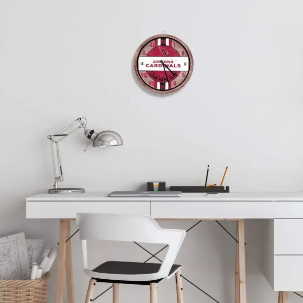 Arizona Cardinals Vintage Wooden Wall Clock SPTVWWC004 - Image 2