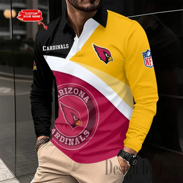 Arizona Cardinals Fashion Men's Business Long Sleeve T-Shirt SPTLSPS296