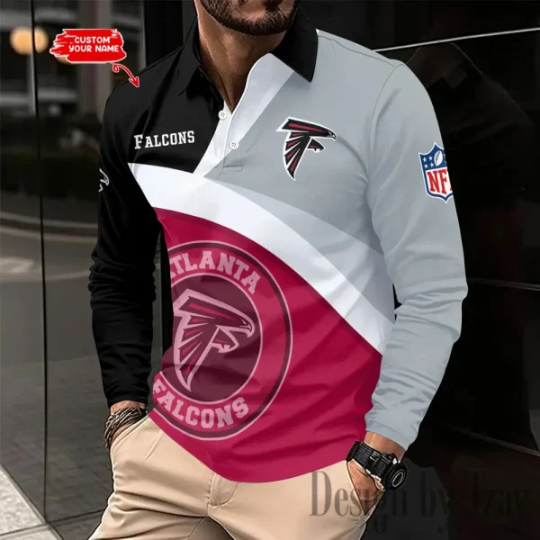 Atlanta Falcons Fashion Men's Business Long Sleeve T-Shirt SPTLSPS297