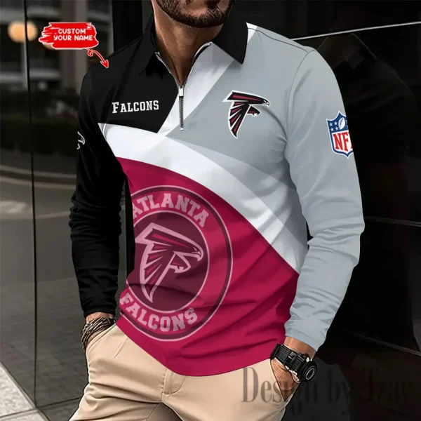 Atlanta Falcons Fashion Men's Business Long Sleeve T-Shirt SPTLSPS297 - Image 2