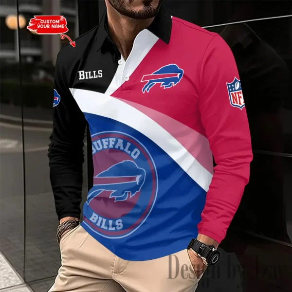 Buffalo Bills Fashion Men's Business Long Sleeve T-Shirt SPTLSPS299