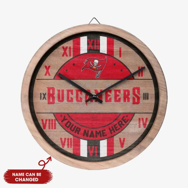 Tampa Bay Buccaneers Vintage Wooden Wall Clock SPTVWWC008