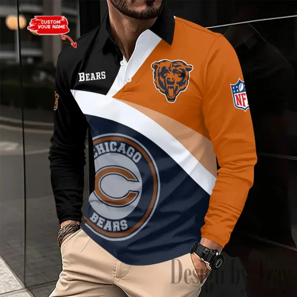 Chicago Bears Fashion Men's Business Long Sleeve T-Shirt SPTLSPS301