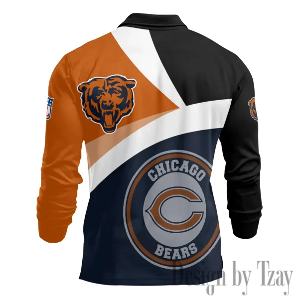 Chicago Bears Fashion Men's Business Long Sleeve T-Shirt SPTLSPS301 - Image 3