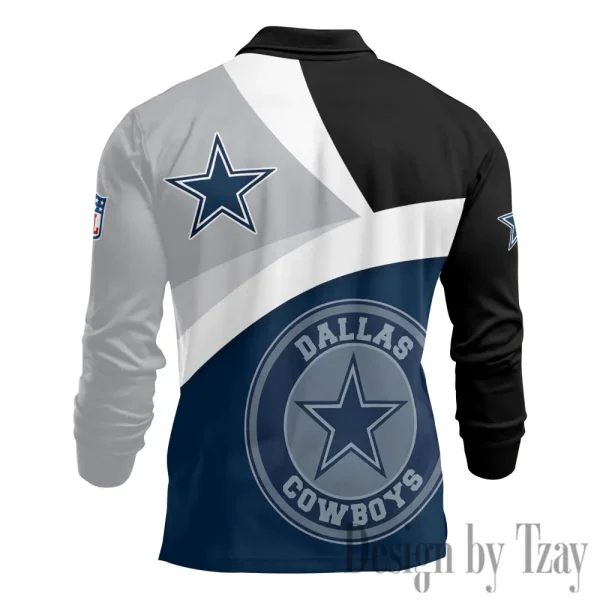 Dallas Cowboys Fashion Men's Business Long Sleeve T-Shirt SPTLSPS304 - Image 3
