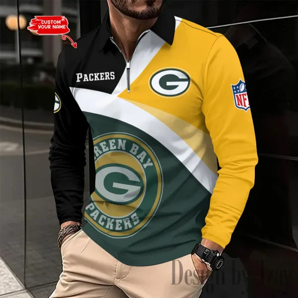 Green Bay Packers Fashion Men's Business Long Sleeve T-Shirt SPTLSPS307