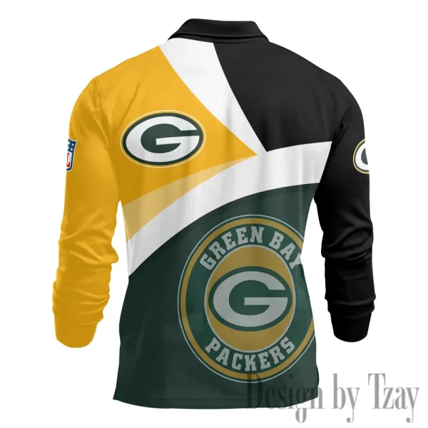 Green Bay Packers Fashion Men's Business Long Sleeve T-Shirt SPTLSPS307 - Image 3