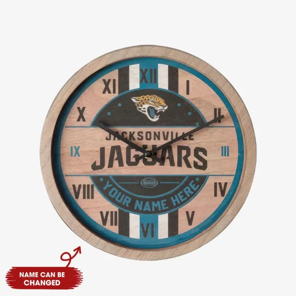 Jacksonville Jaguars Vintage Wooden Wall Clock SPTVWWC027