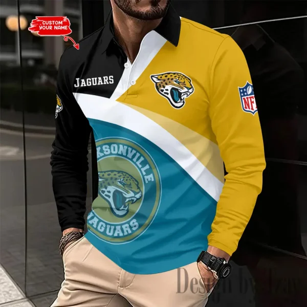 Jacksonville Jaguars Fashion Men's Business Long Sleeve T-Shirt SPTLSPS310