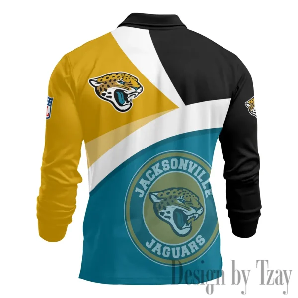 Jacksonville Jaguars Fashion Men's Business Long Sleeve T-Shirt SPTLSPS310 - Image 3